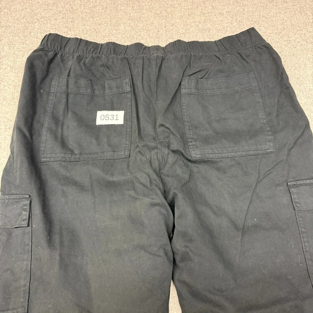 Gap | Cargo Pants | XL | Black | Elastic Waist Utility Pockets Casual Trousers